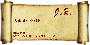 Jakab Rolf névjegykártya